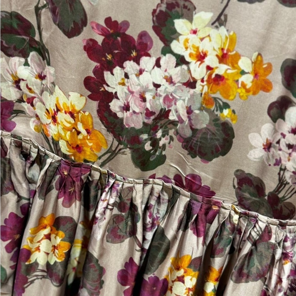 Day Birger et Mikkelsen purple Floral Long Sleeve maxi dress size L - Picture 9 of 9